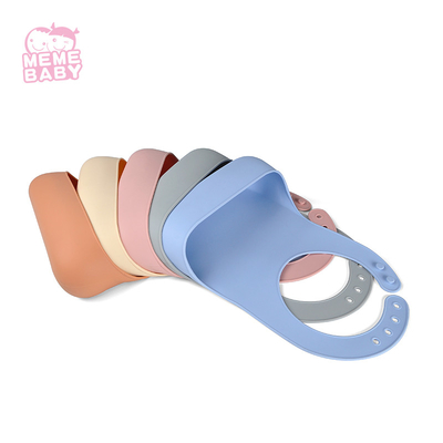 Soft Silicone Baby Bib Drool Food Catching Feeding Infant Toddler Kid Custom