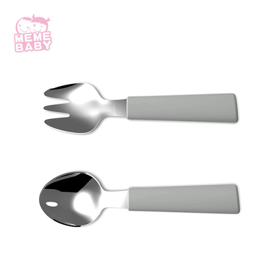 BPA Free Food Grade Stainless Spoon And Fork Set Silicone Silverware