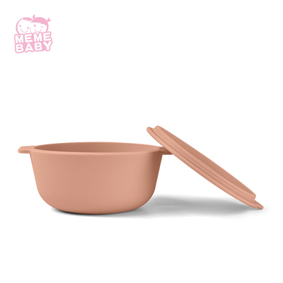 Food Warmer Silicone Weaning Bowl Multiple Color Choices With Lid Handle