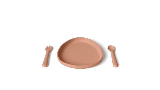 Customized Baby Training Silicone Tableware Set With Suction
