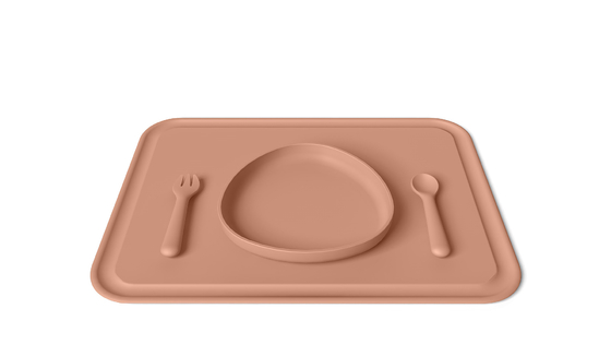 Customized Baby Training Silicone Tableware Set With Suction